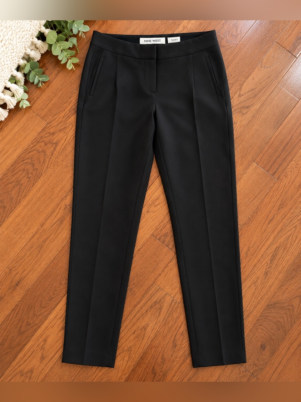 Nine West Black Tapered Trousers | Size 2